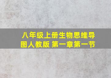 八年级上册生物思维导图人教版 第一章第一节